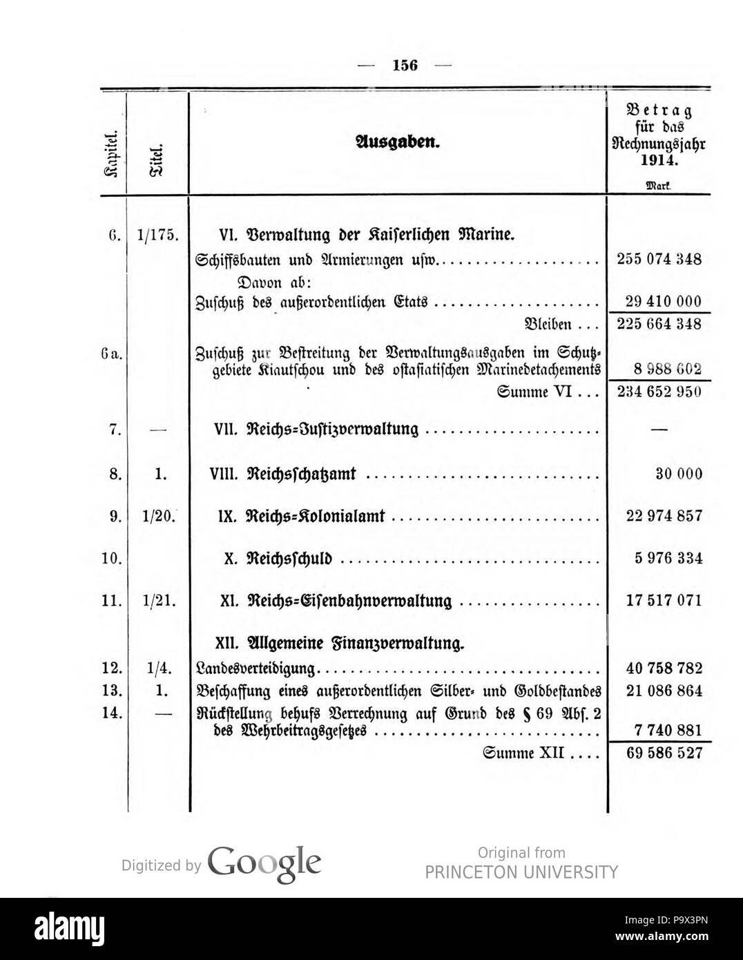 456 Deutsches Reichsgesetzblatt 1914 029 156 Stockfoto