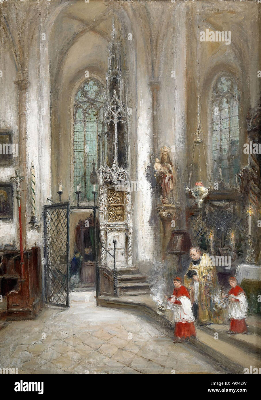 Odelmark Frans Wilhelm-Lambertikyrka ich Dücsseldorf Stockfoto