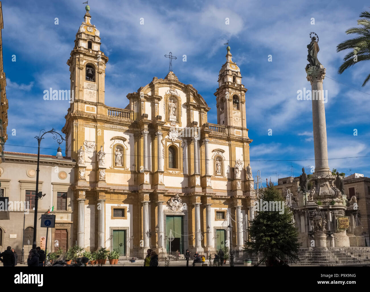Sizilien die Kirche San Domenico, Palermo, Sizilien, Italien, Europa Stockfoto