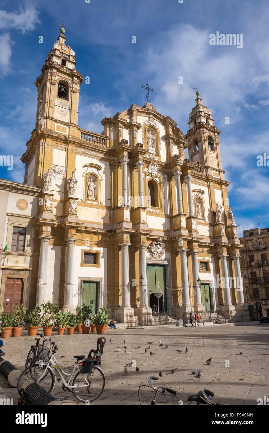 San Domenico auf der Piazza San Domenico, Palermo, Sizilien, Italien, Europa Stockfoto