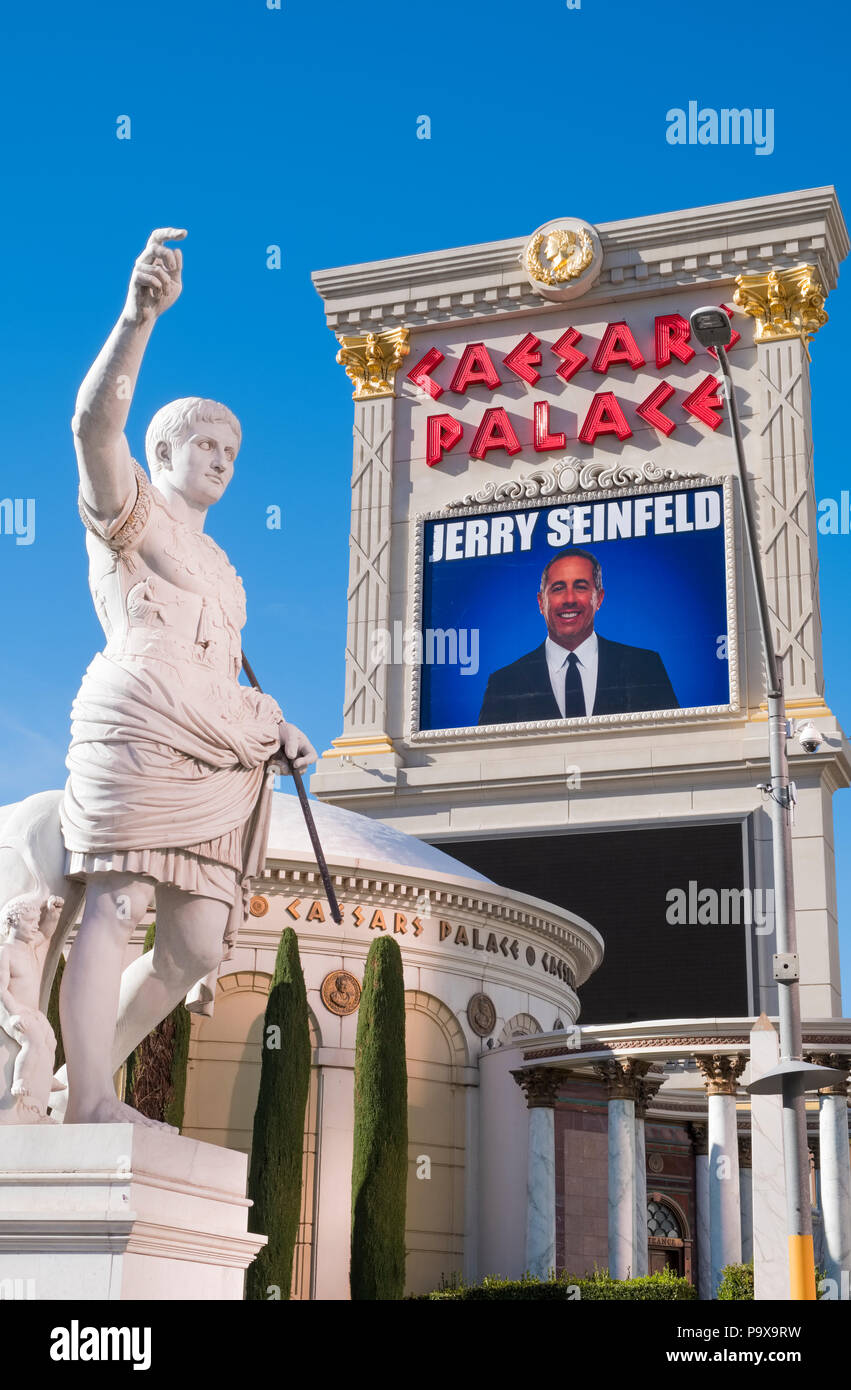 Logo und Caesars Palace, Las Vegas, Nevada, USA Stockfoto