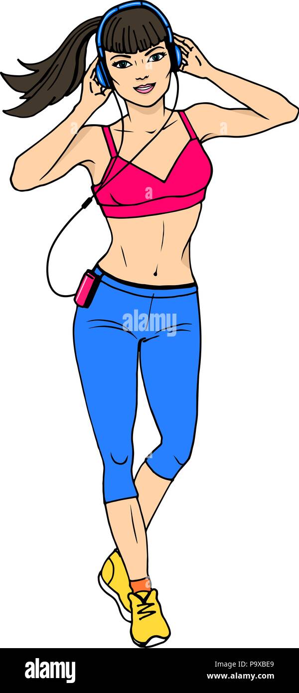 Vector Illustration einer Tanz athletic Girl Stock Vektor