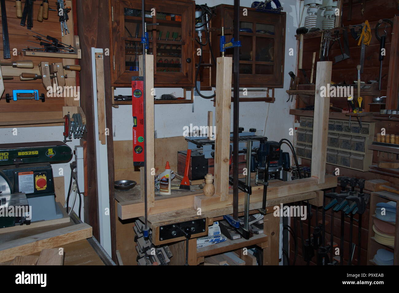 Holzbearbeitung Stockfoto