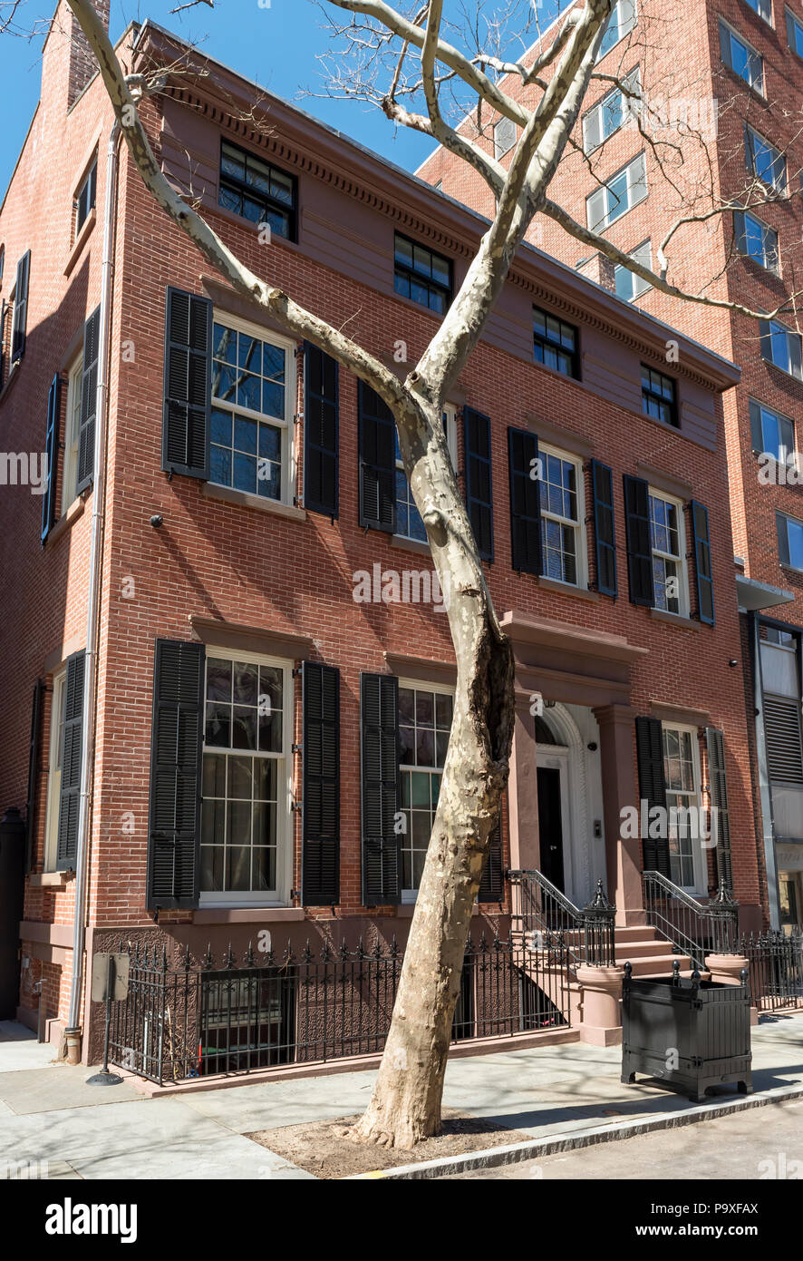 Truman Capote's Haus, in der Willow Street in Columbia Heights, Brooklyn, New York City, USA Stockfoto