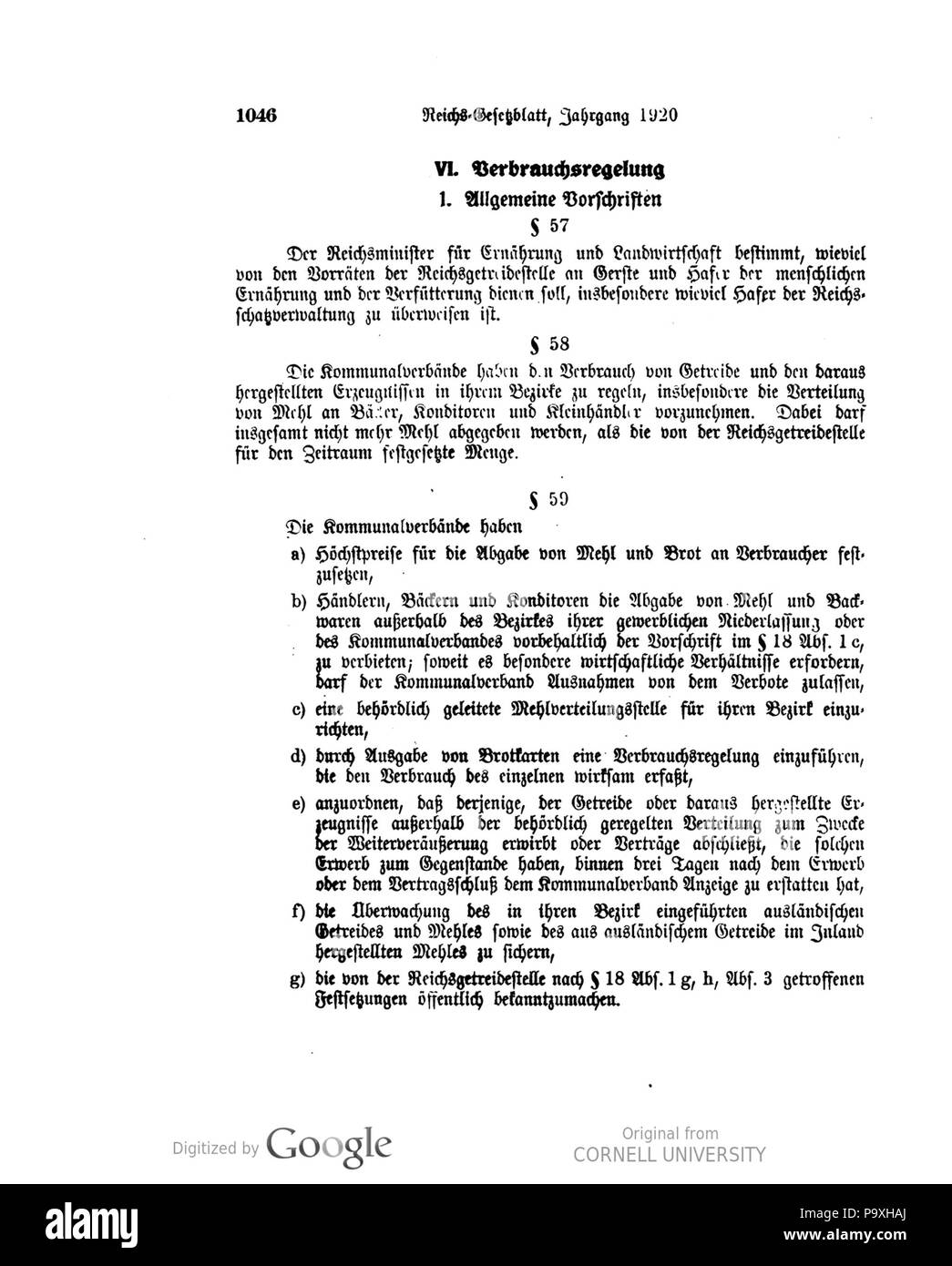 504 Deutsches Reichsgesetzblatt 1920 113 1046 Stockfoto