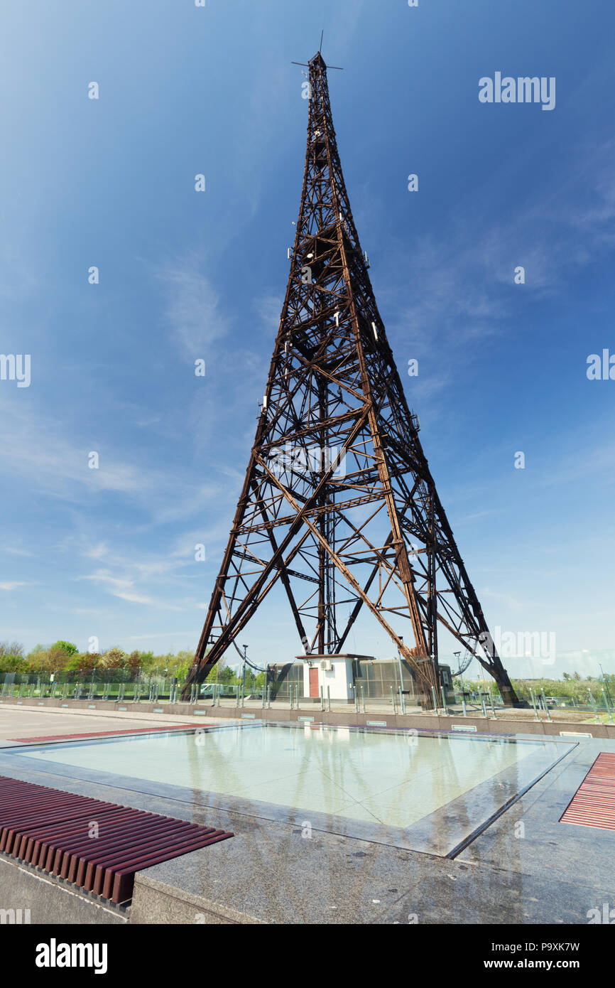 Gliwice in Schlesien. Eine alte Holz- Radio Tower, eines der Symbole der Beginn des Zweiten Weltkrieges in Polen Stockfoto