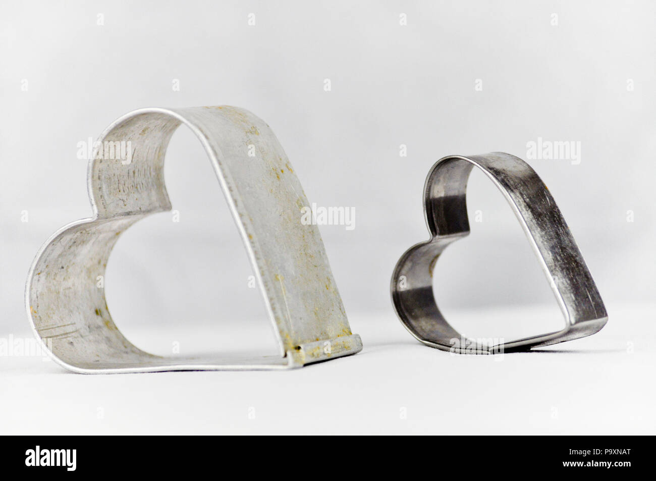 Liebe Herz Ausstecher Stockfoto