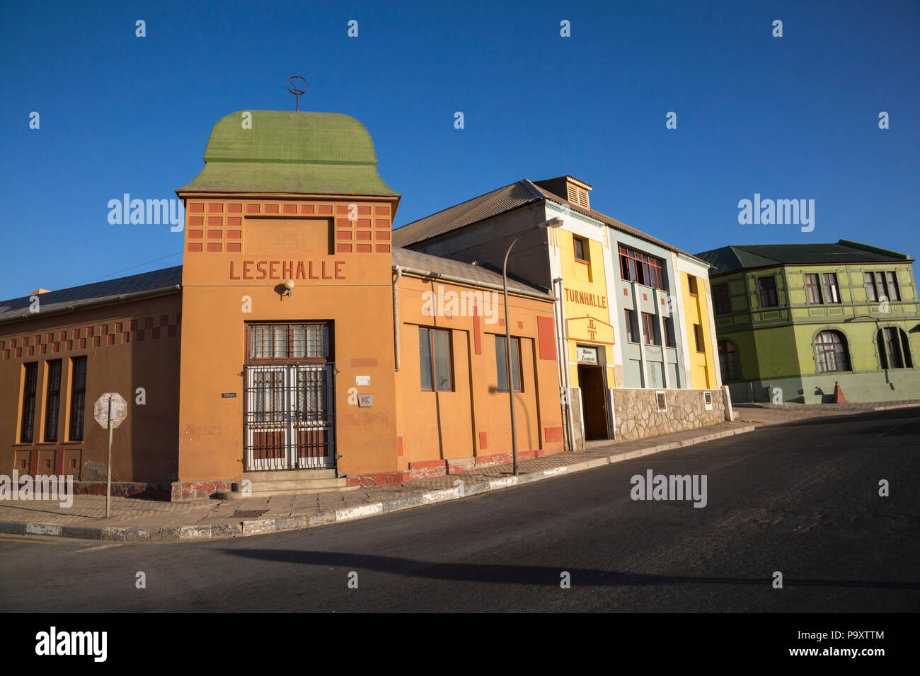 Öffentliche Bibliothek, Lesehalle, Lüderitz, Namibia Stockfoto