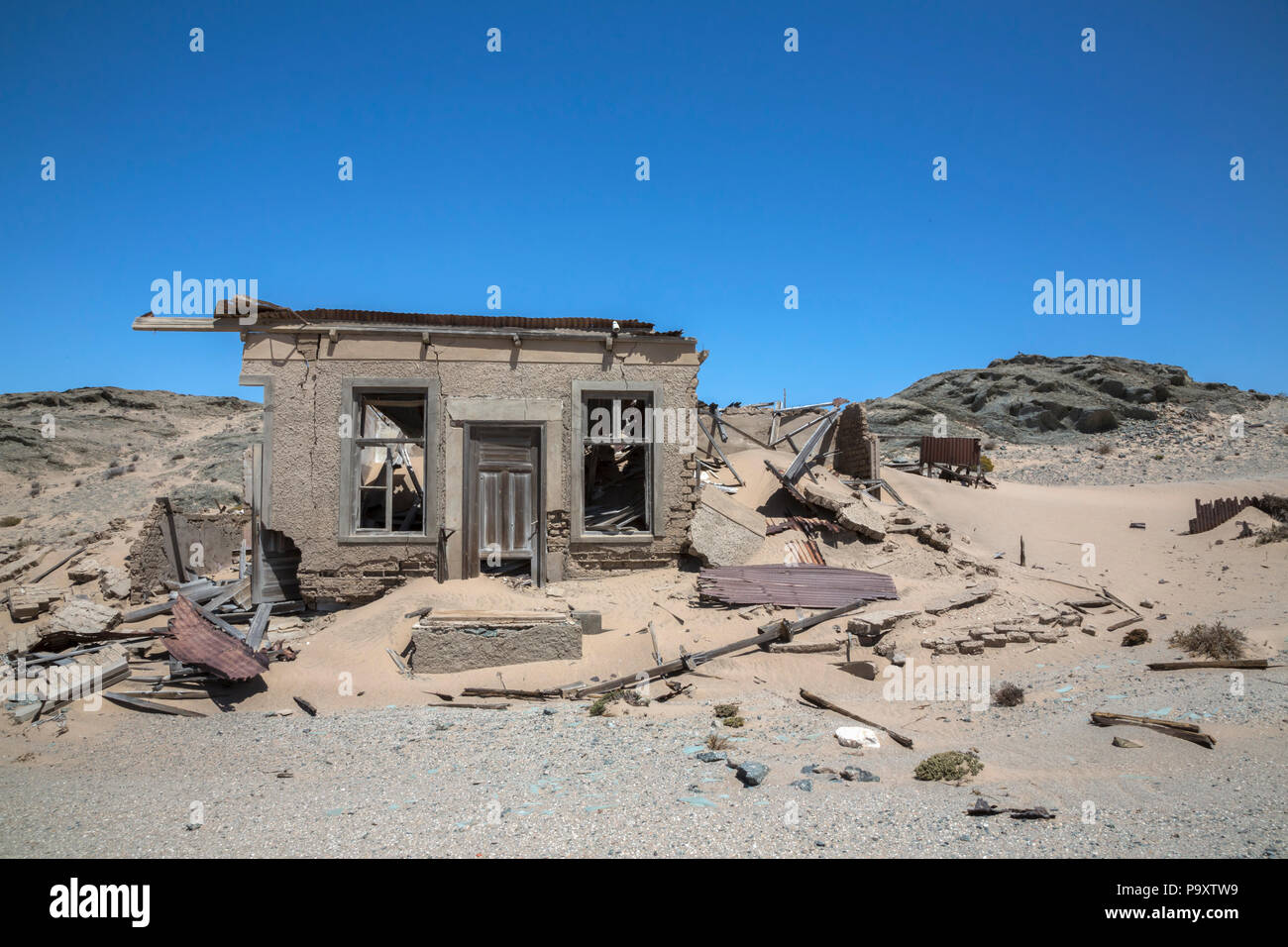 Pomona diamant Ghost Town, Sperrgebiet, in der Nähe von Lüderitz, Namibia, Stockfoto