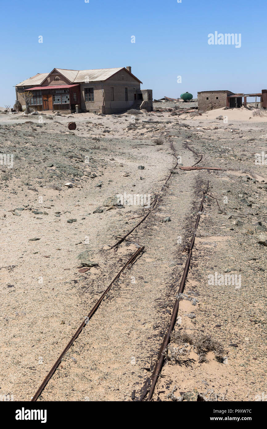 Pomona Geisterstadt, in der Nähe von Lüderitz, Namibia Stockfoto