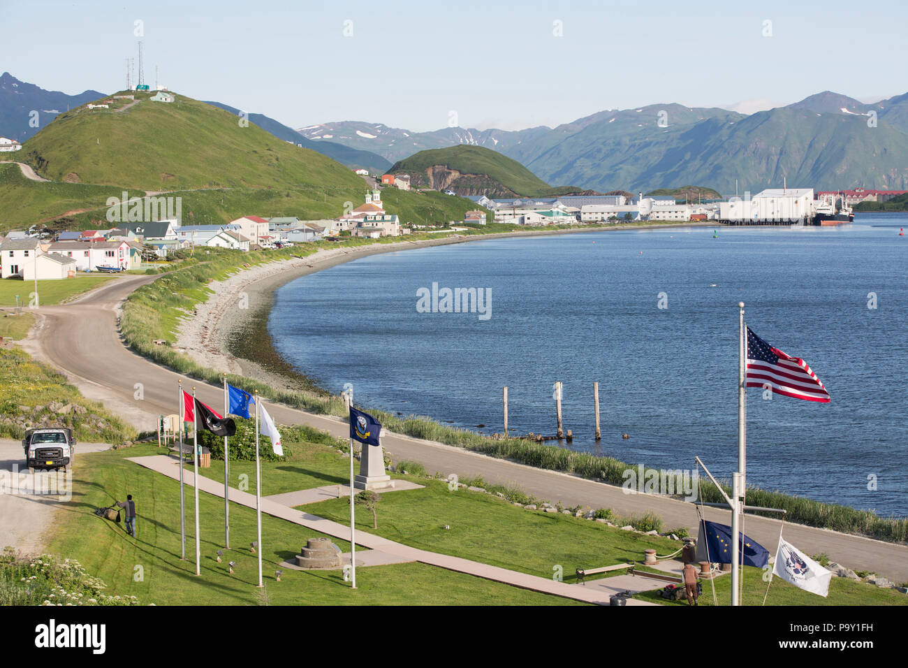 Dutch Harbor, Unalaska Stockfoto