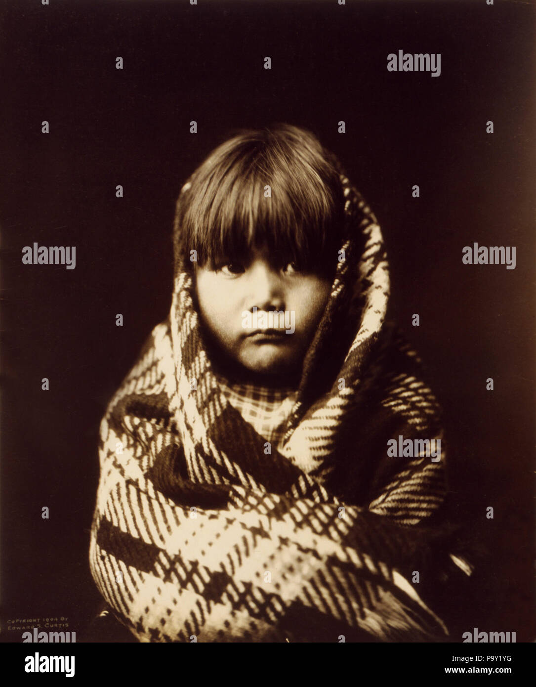 608 Edward S. Curtis, Navajo Kind, 1904 Stockfoto