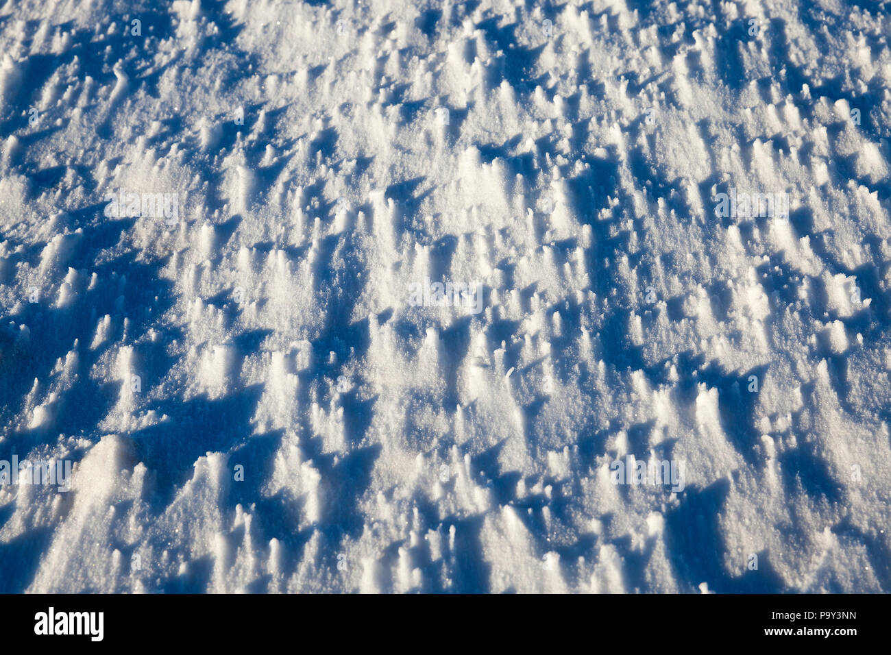Liegenden Schnee nach dem letzten Schneefall. Das Bild wurde im Winter Jahreszeit genommen Stockfoto