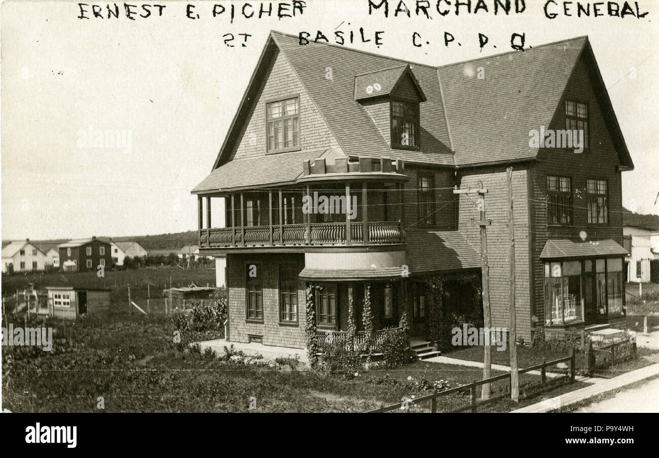 163 Magasin général et Résidence de Ernest Picher à Saint-Basile BNQ P748 S1 P2780 Stockfoto