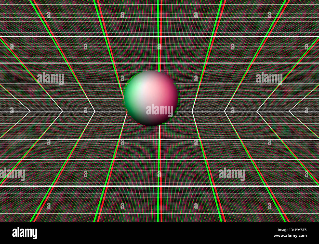 Eine Darstellung der anaglyphen 3D-Bild Stockfoto