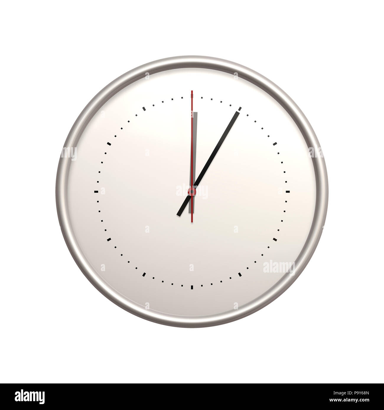 Das Ziffernblatt einer Uhr Stockfoto
