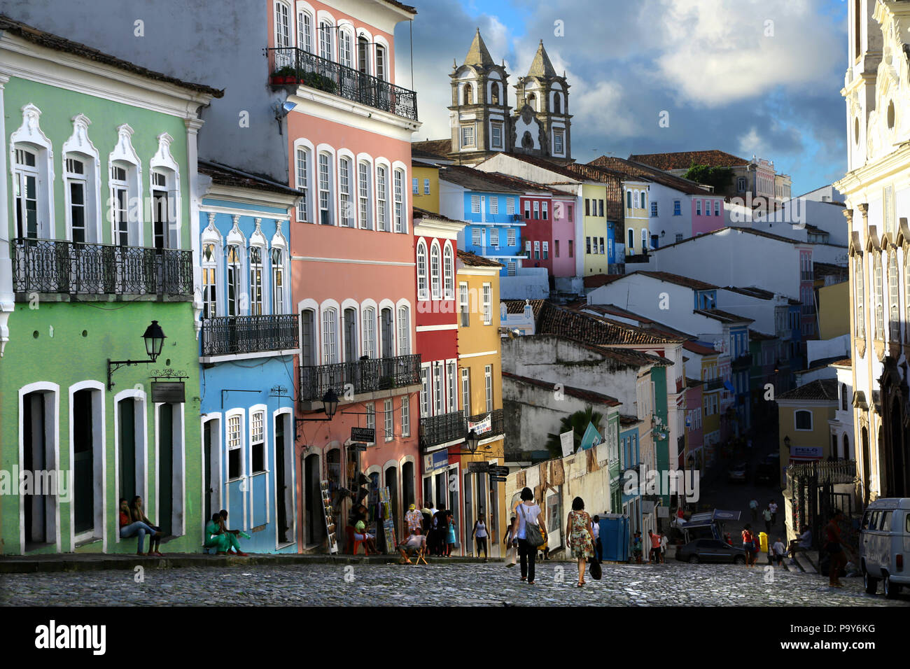 Largo do Pelourinho, Salvador, Bahia, Brasilien Stockfoto