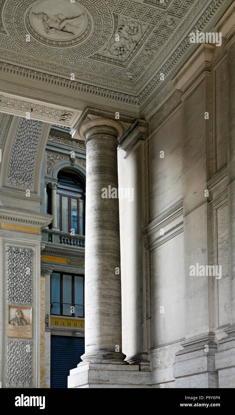 Detail der Galleria Umberto in Neapel, Italien, Stockfoto