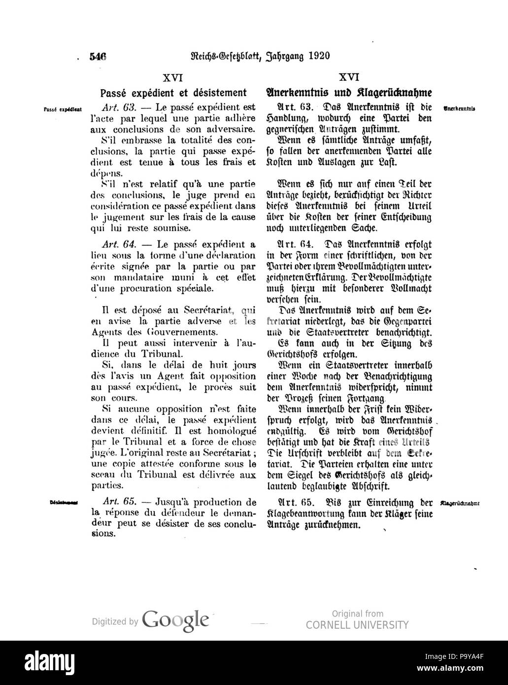501 Deutsches Reichsgesetzblatt 1920 077 0546 Stockfoto
