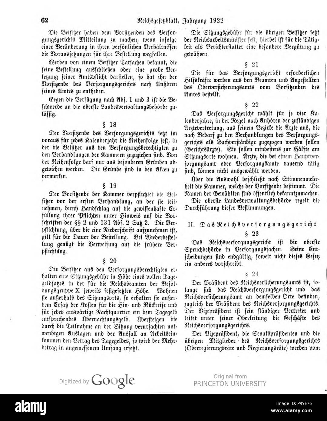 520 Deutsches Reichsgesetzblatt 22T 1 007 0062 Stockfoto