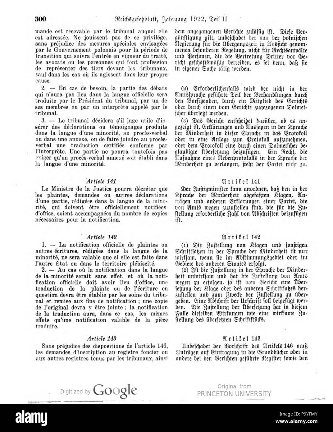 527 Deutsches Reichsgesetzblatt 22T 2 010 0300 Stockfoto