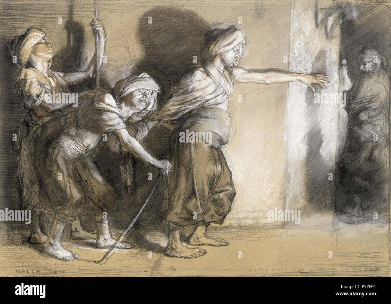 Sir William Orpen - Die drei Blinden (Arabian Nights) Stockfoto