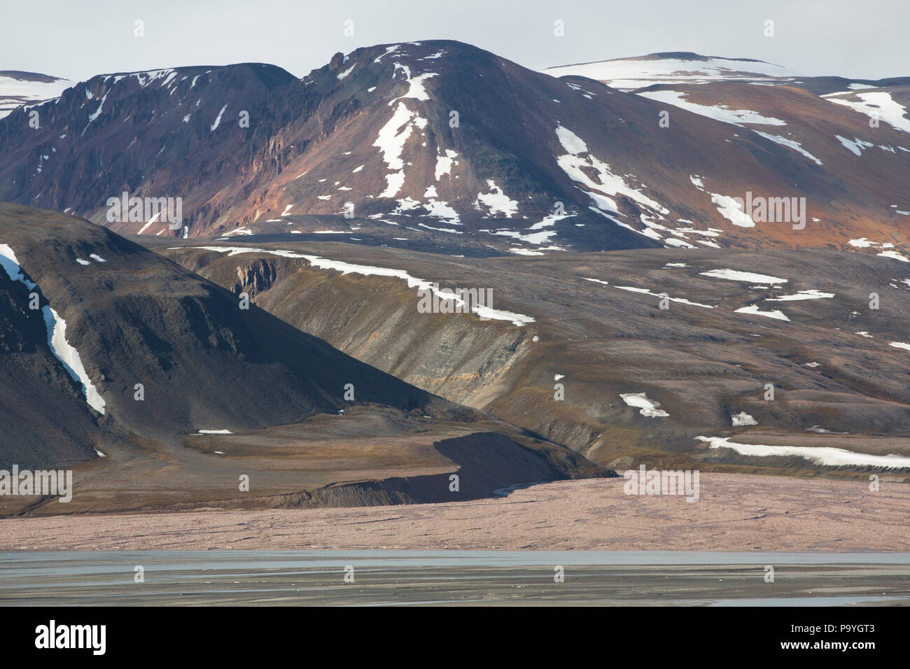 Svalbard Landschaft Stockfoto