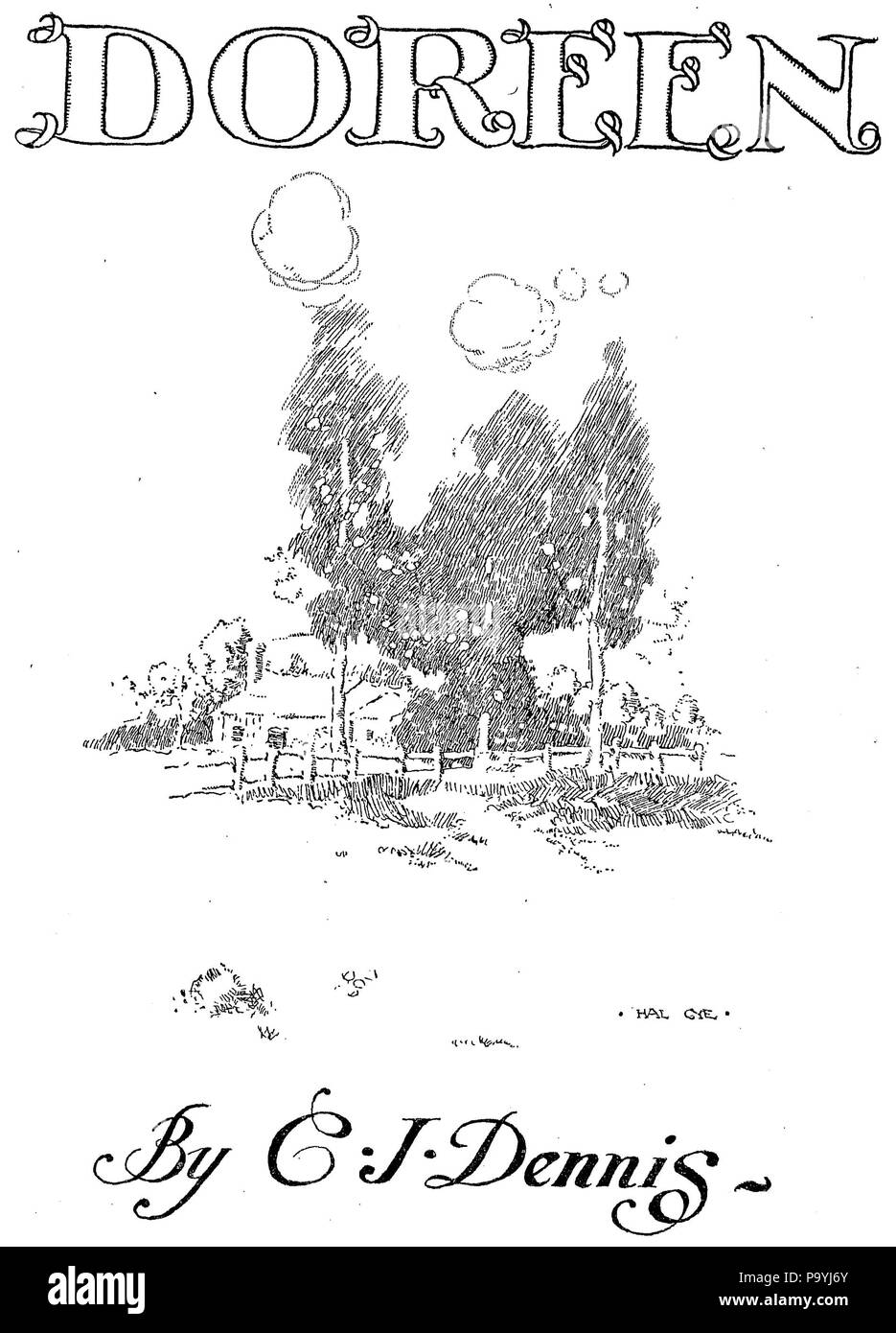 585 Doreen (C. J. Dennis, 1917) Titel Seite Kunst Stockfoto