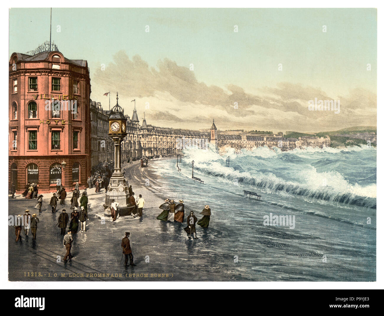 586 Douglas, Loch Promenade (Sturm Szene), von der Insel Man - LCCN 2002697028 Stockfoto