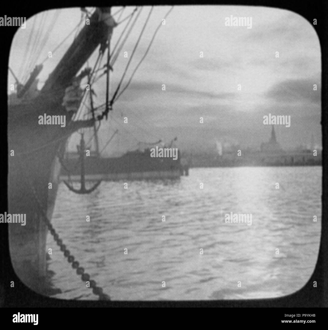594 Dunedin Hafen bei Sonnenuntergang LCCN 2004707863 Stockfoto