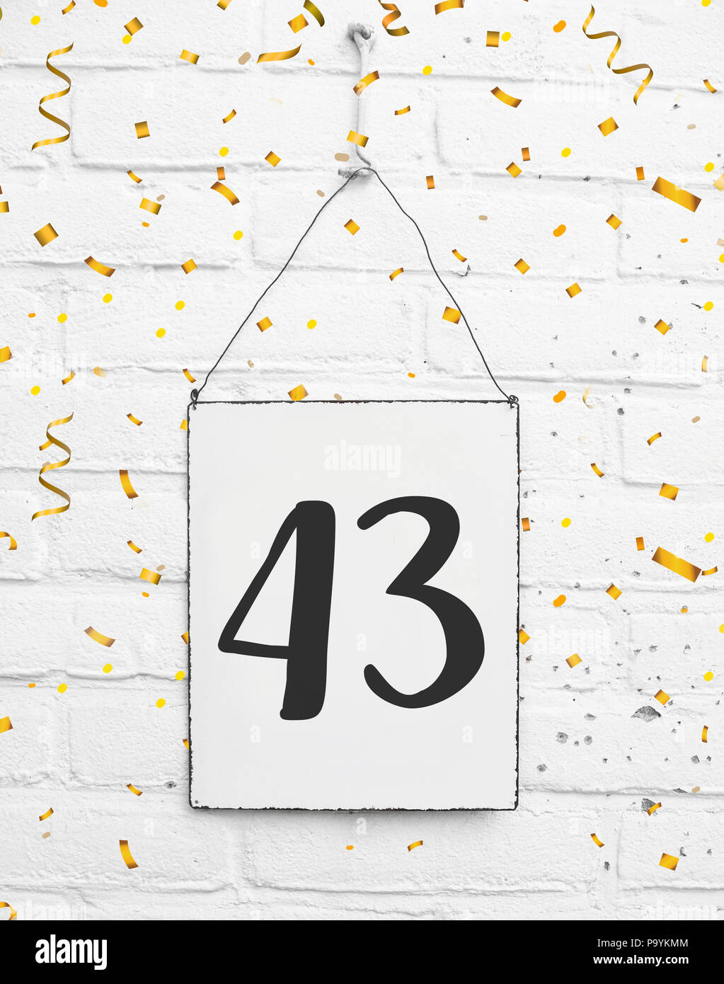 43 Vierzig Jahre Alt Geburtstag Herzlichen Gl ckwunsch Text Mit 