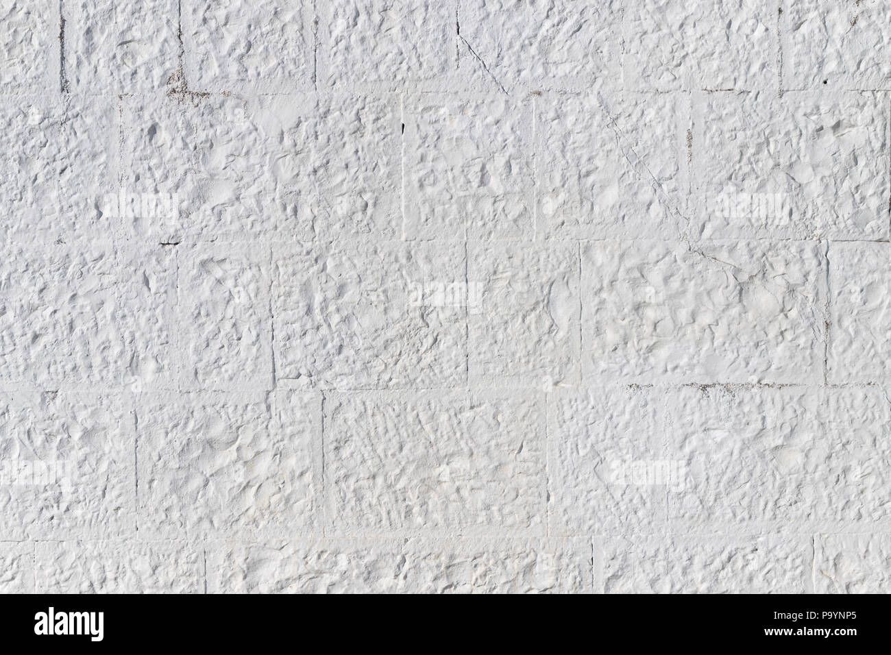 White Cement block Wand nahtlose Hintergrund und Textur Stockfoto