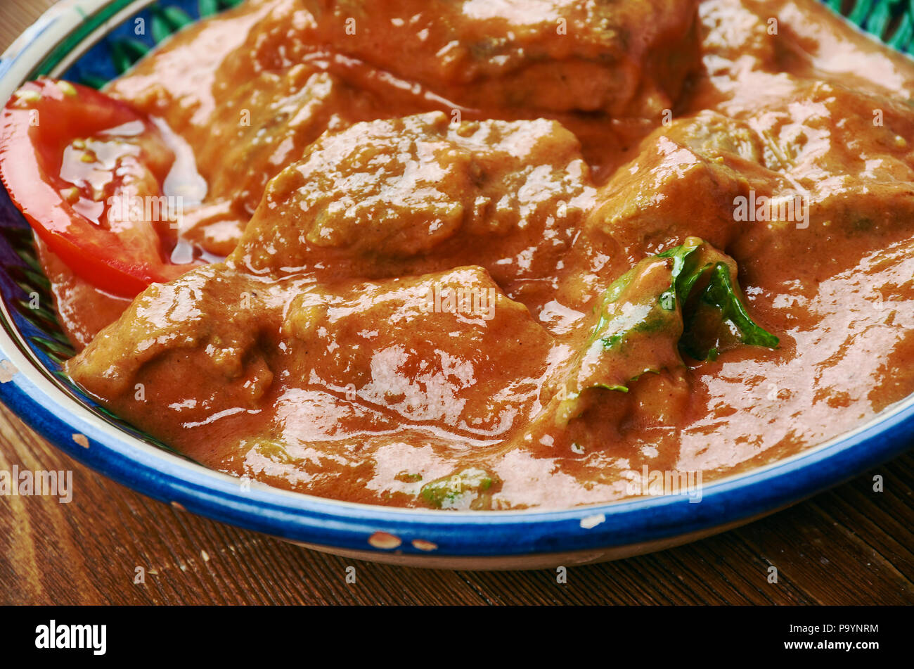 Hammel Afghani Korma, afghanische Fleisch Curry, afghanische Küche. Stockfoto