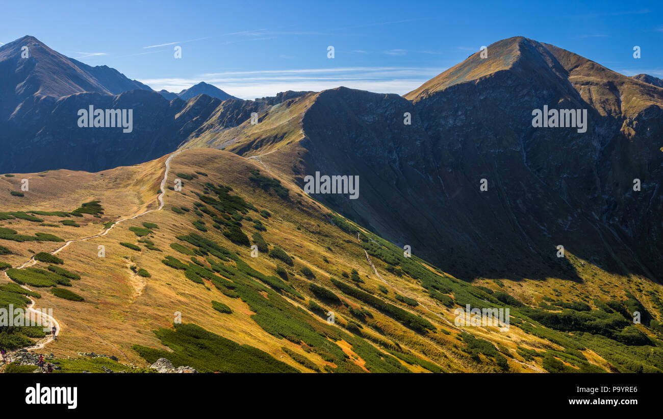 Wandern Obwohl die Hohe Tatra Stockfoto