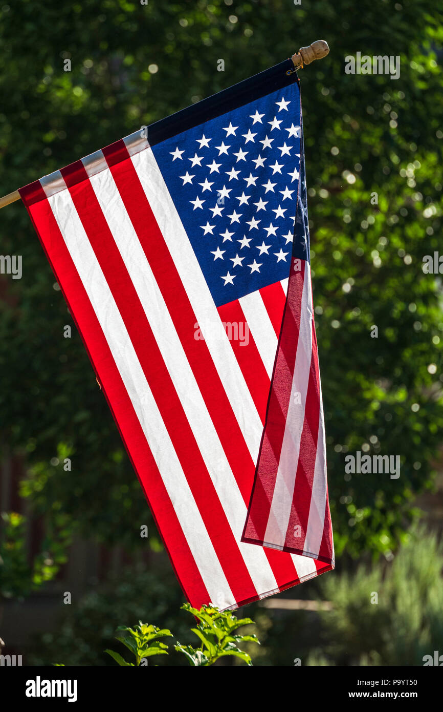 Amerikanische Flagge, alte Herrlichkeit, Stars & Stripes Stockfoto