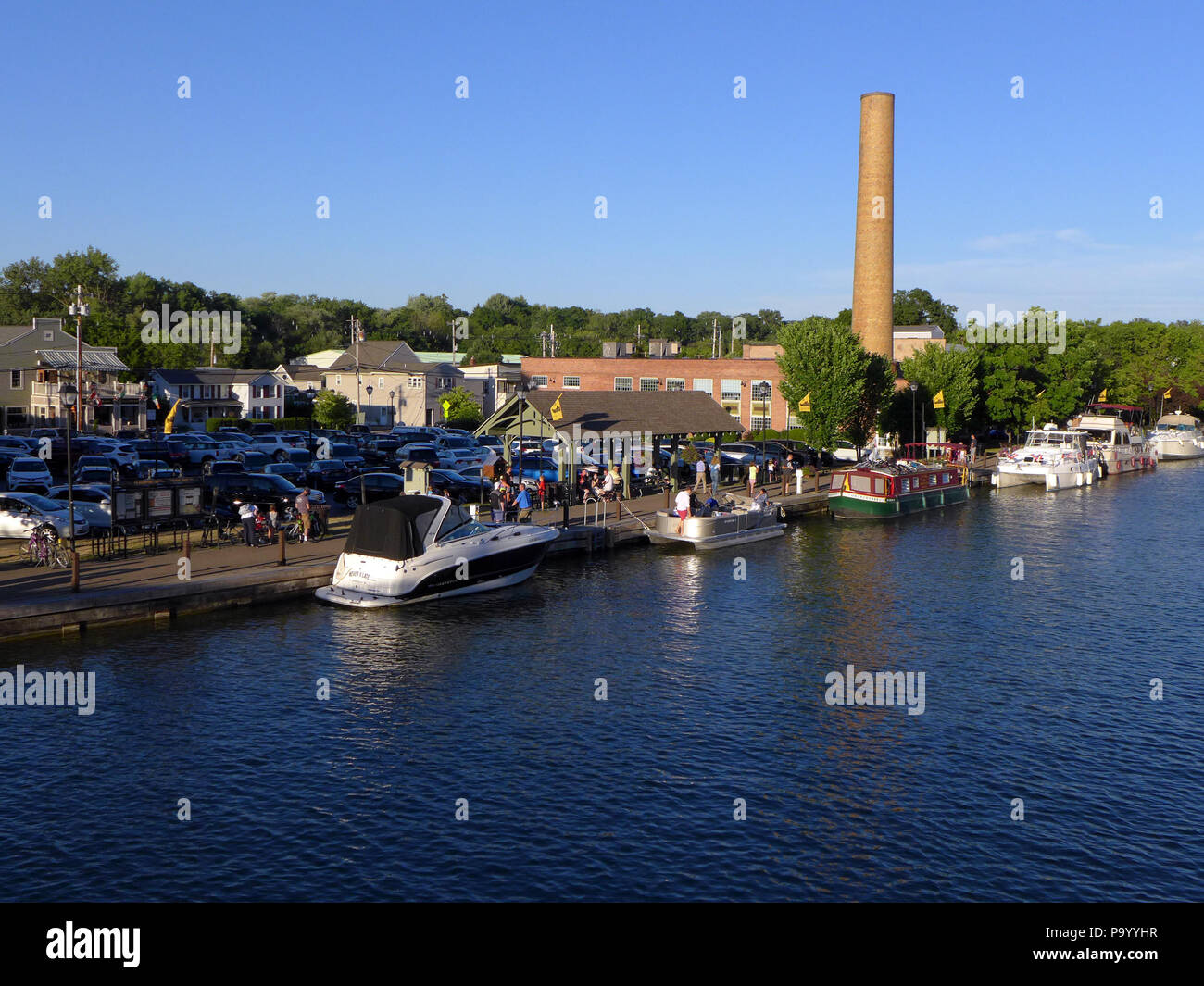 Erie Canal Szenen in Fairport NY Stockfoto