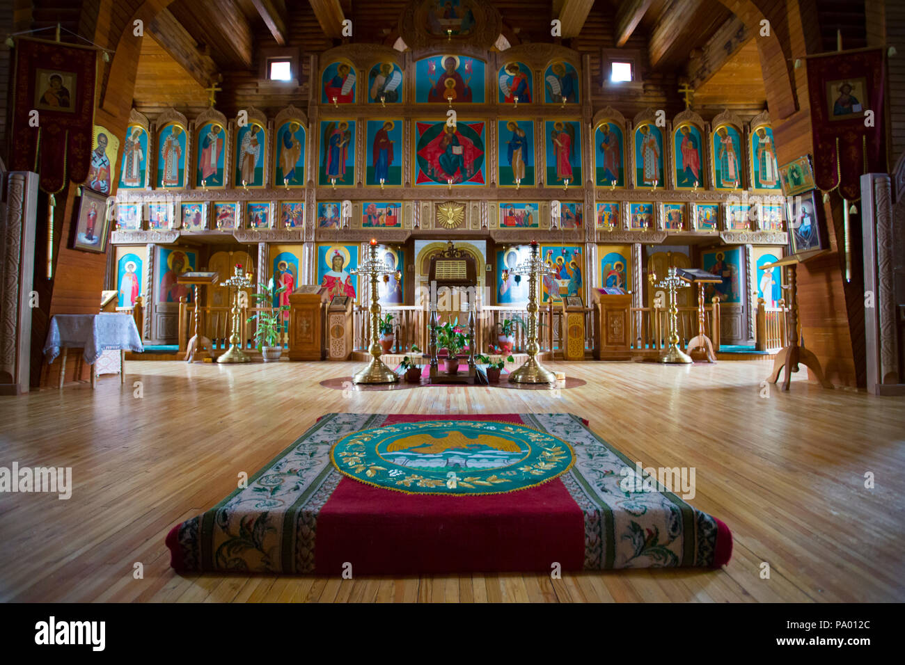 Innenraum der Kirche, Anadyr, Russland Stockfoto