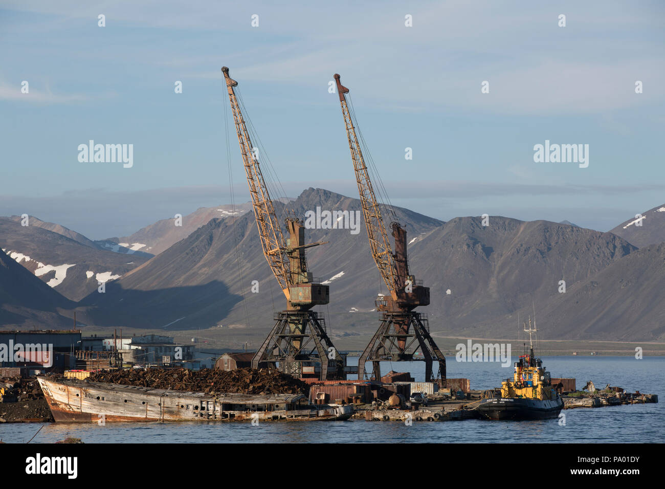 Provideniya port, Tschukotka, Russland Stockfoto