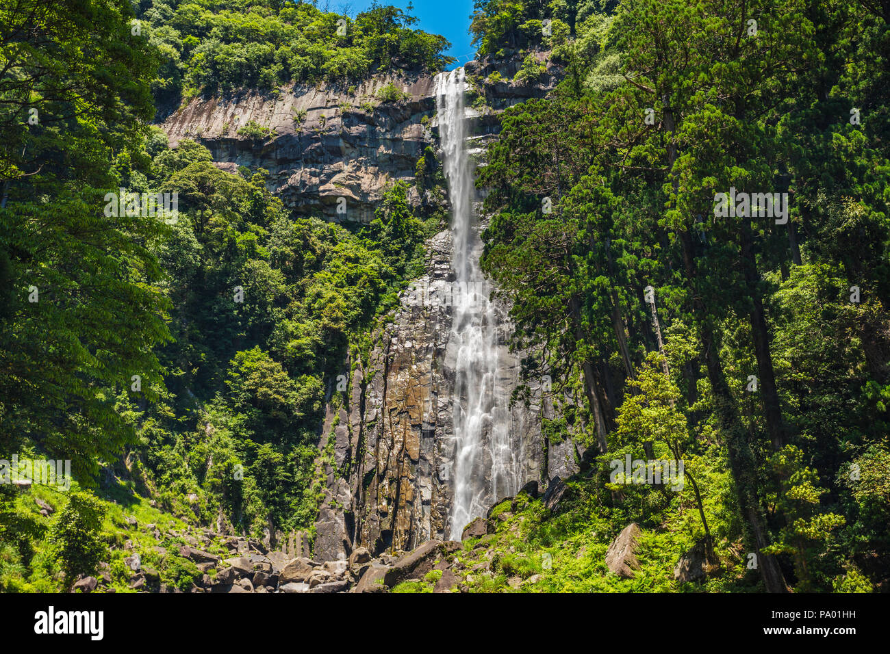 Kumano Kodo Pilgerweg. Trekking Nachi Wasserfall. Nachisan. Nakahechi Route. Präfektur Wakayama. Kii Halbinsel. UNESCO. Japan Stockfoto