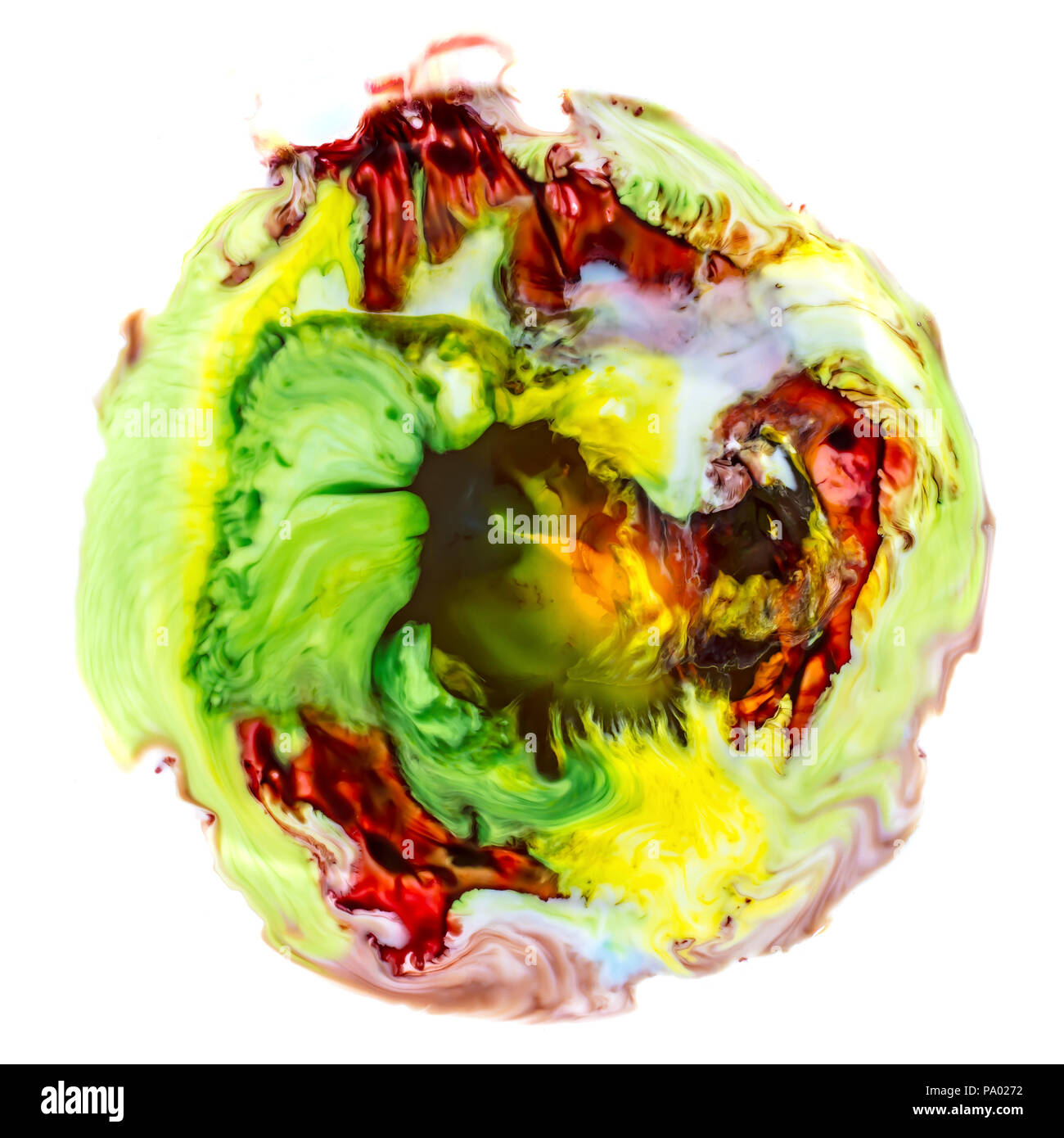 Lebendige und farbenfrohe abstrakte Kunst mit wirbelnden Muster Stockfoto