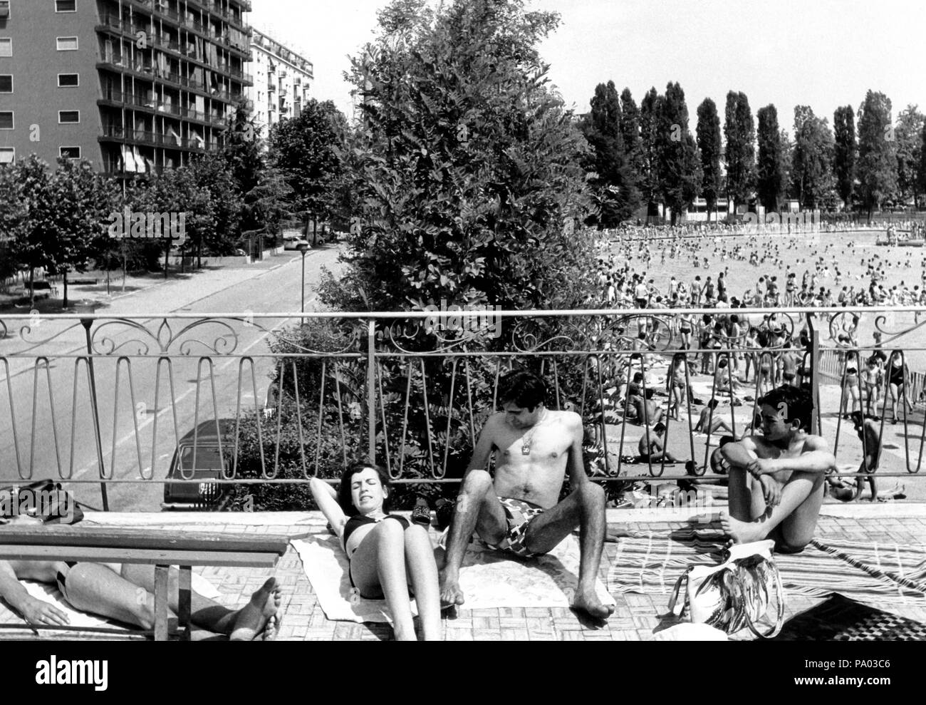 Schwimmbad Lido di Milano, Mailand, Italien 70 s Stockfoto