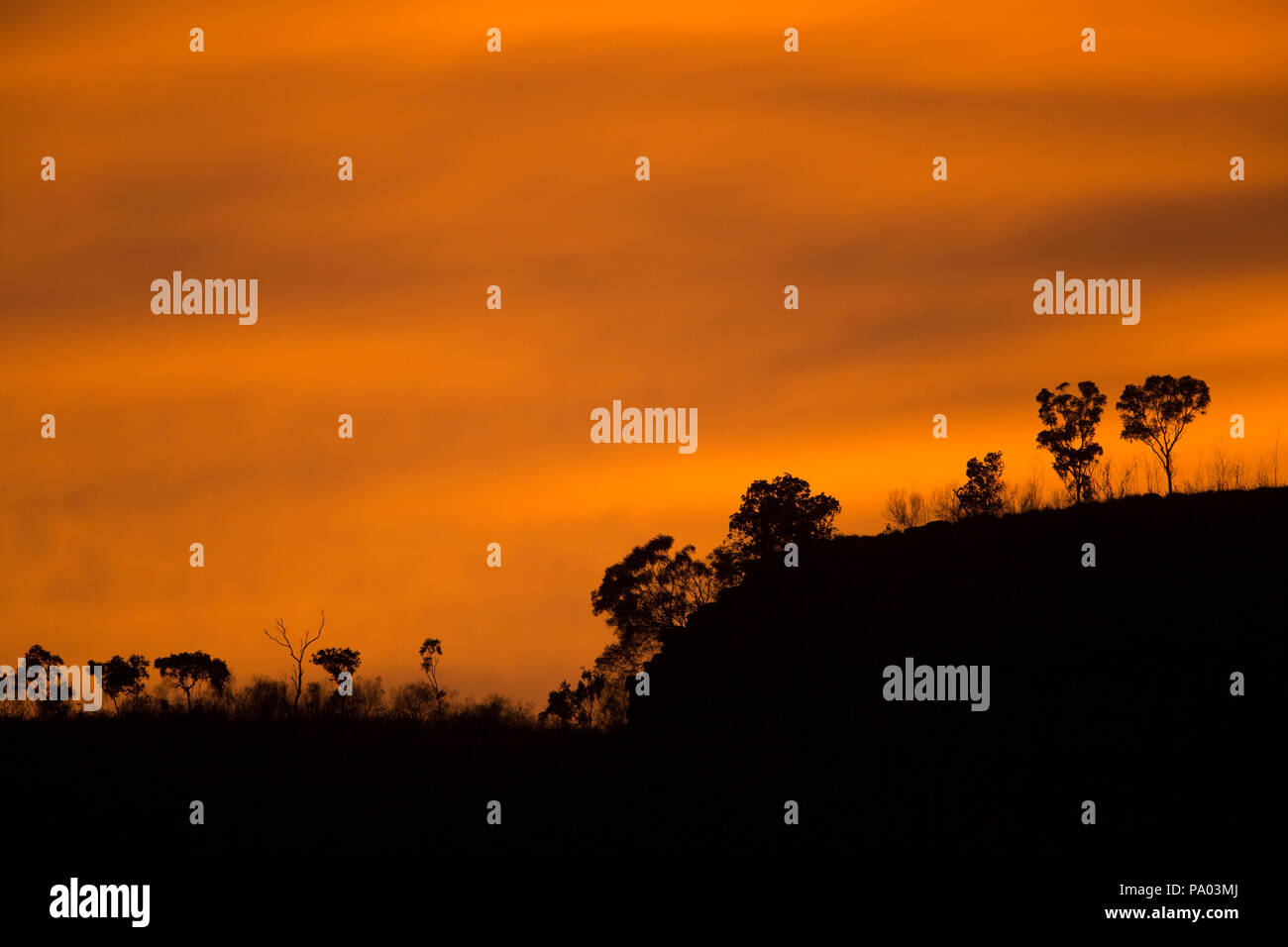 Sonnenuntergang, Outback von Australien, die Kimberley Stockfoto