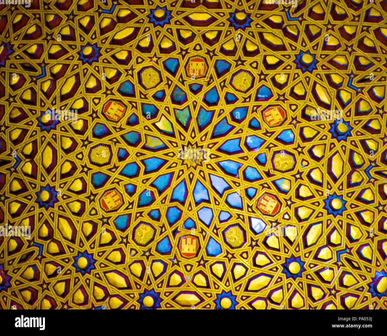 Decke an der Alcázar in Sevilla, Spanien. Stockfoto