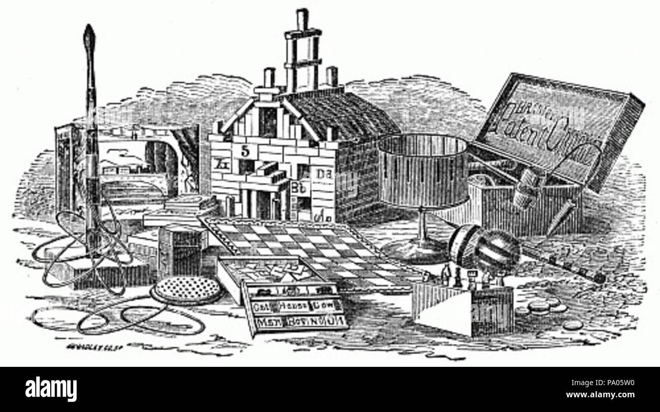 591 Zeichnung von Vintage Spielzeug Stockfoto