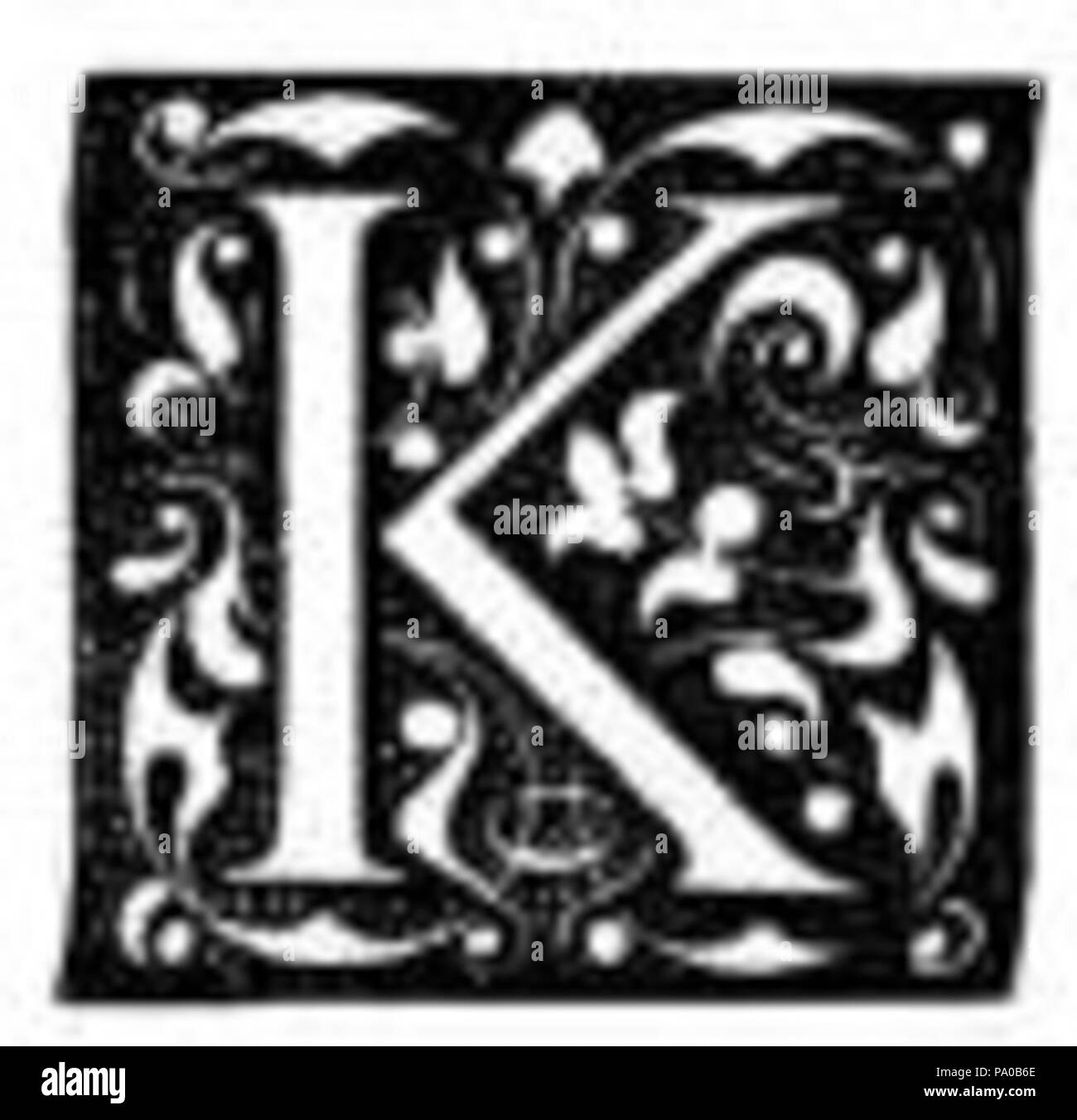 639 Fancy Buchstabe K Stockfoto