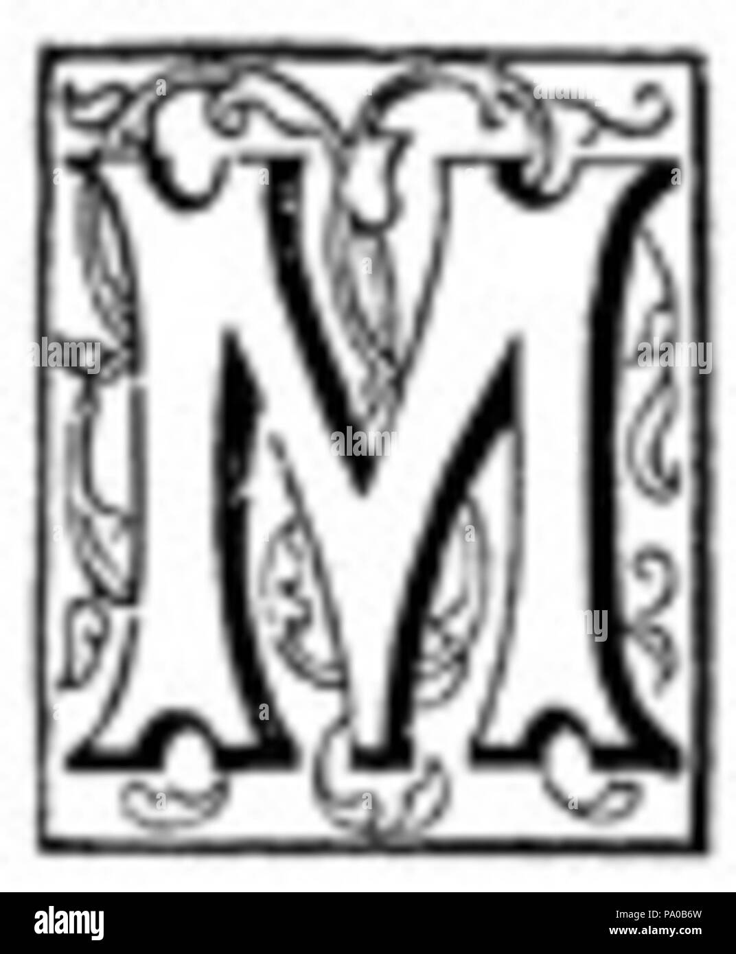 639 Fancy Buchstabe M (2) Stockfoto