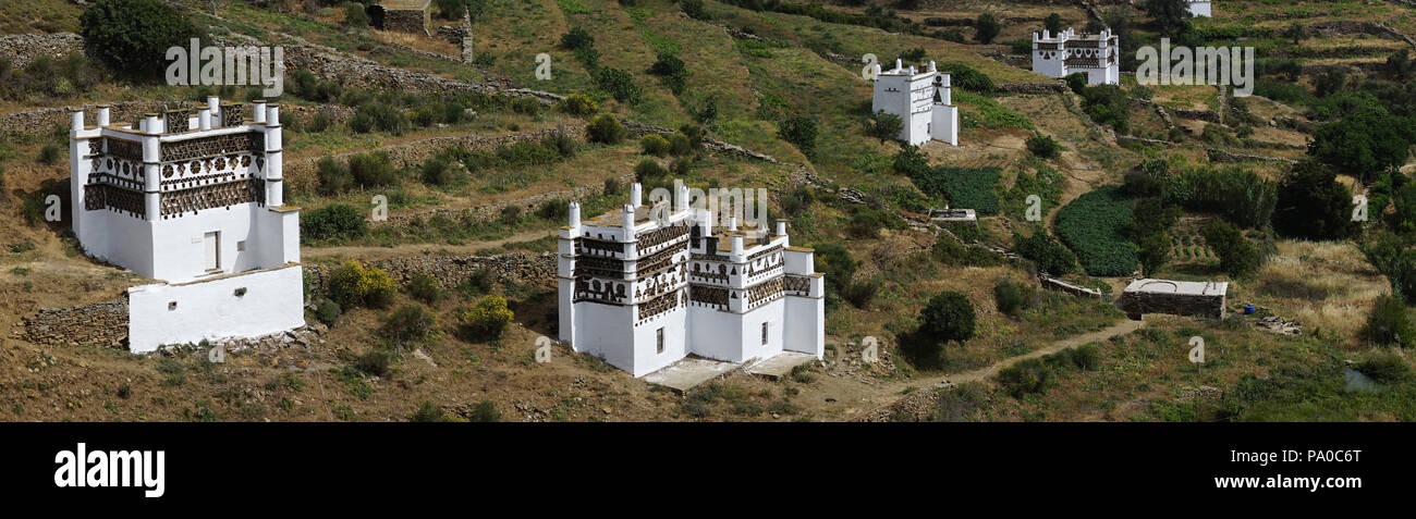 Pidgeon Häuser in der Nähe von Tarabados, Insel Tinos, Kykladen, Griechenland Stockfoto