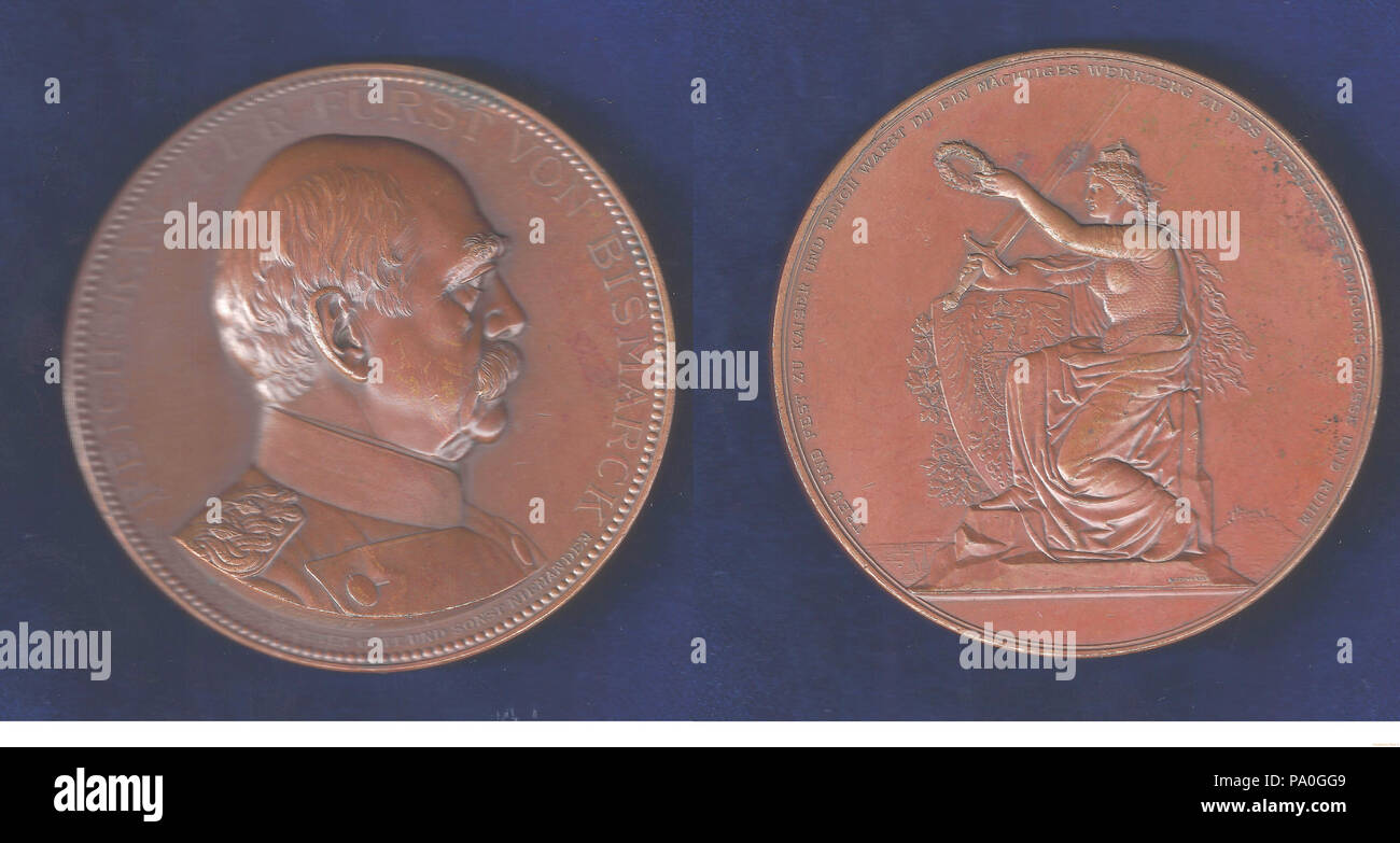 708 deutsche Medaille von Schwenzer 1898 (ND) Gedenken an Bismarck's Tod Stockfoto
