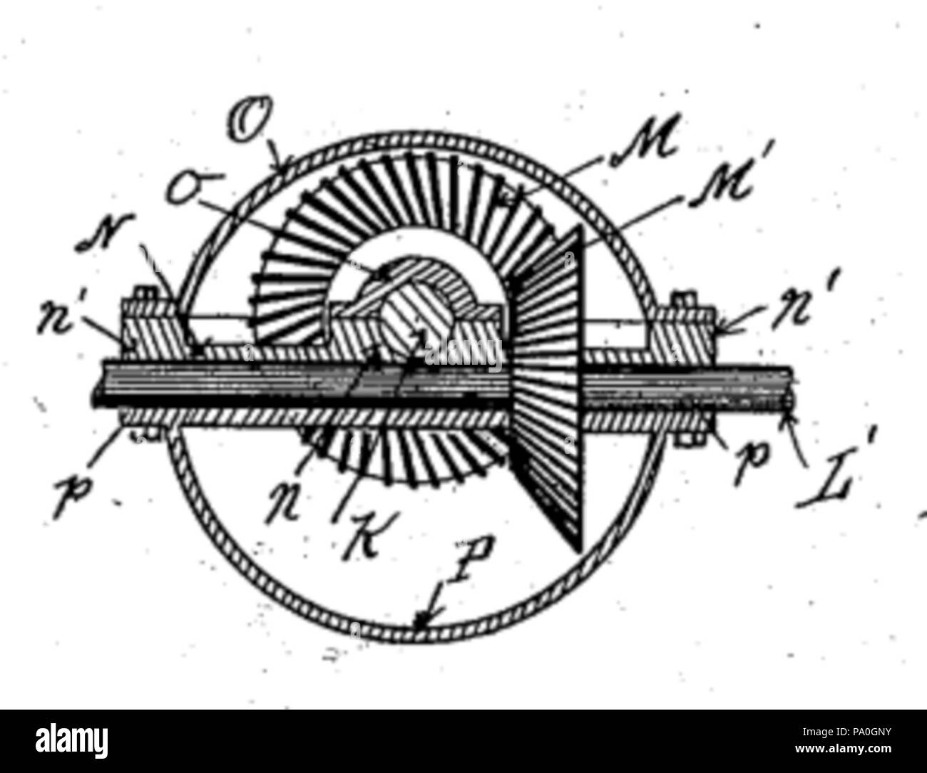 709 Geschlossenes Achsgetriebe / C D Scott USA 504541 Stockfoto