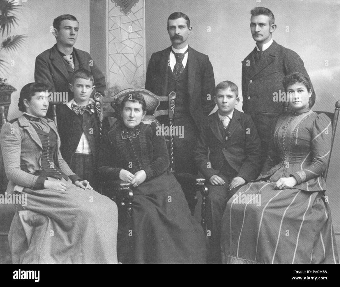 615 Eliza Johnson's Familie Dezember 1892 Stockfoto